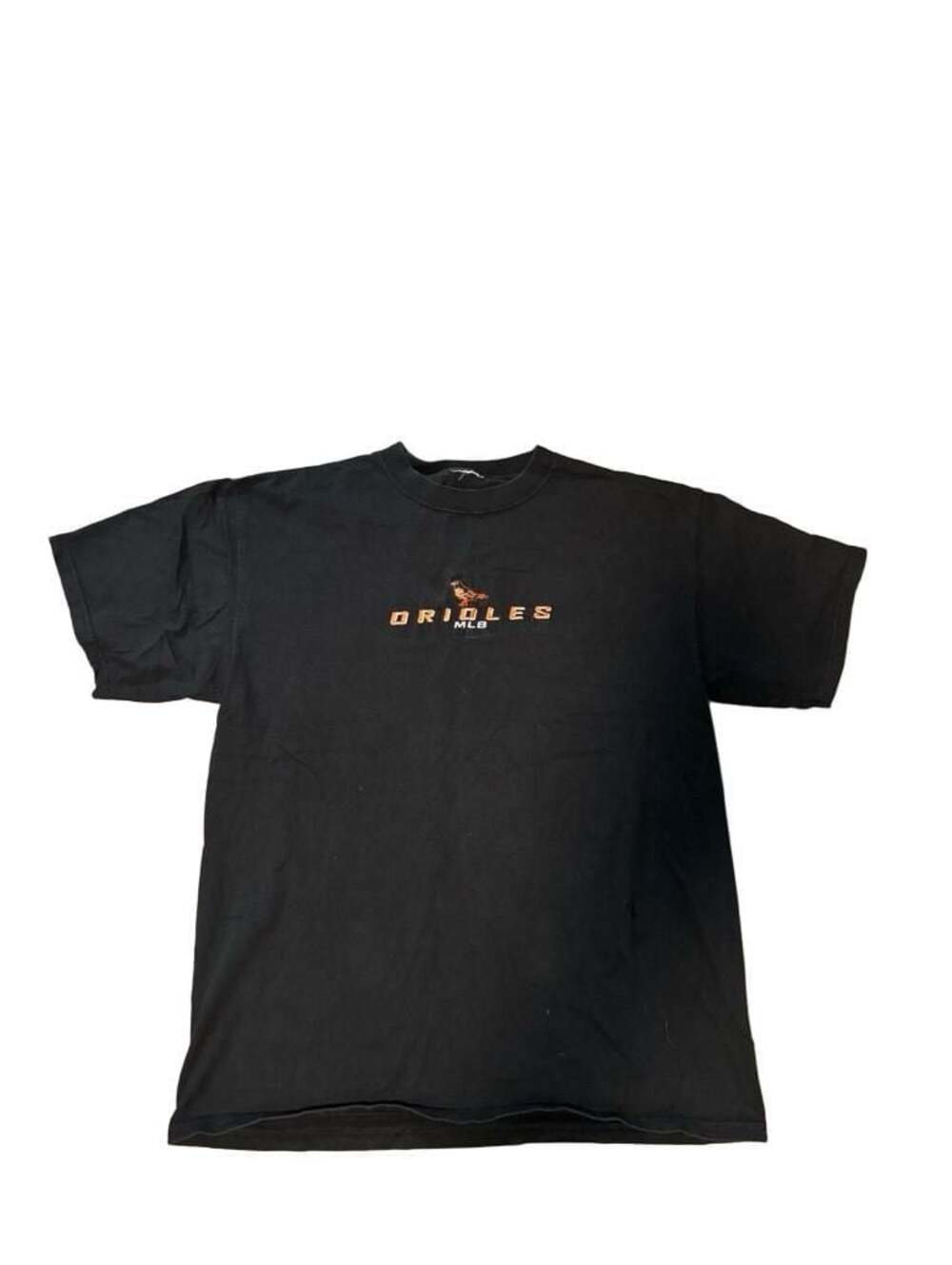 Vintage Baltimore Orioles MLB Black Embroidered Team Logo T-Shirt
-Mens size Lg